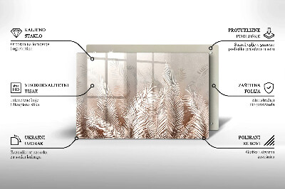 Glass candle plate decorative Boho foliage leaves