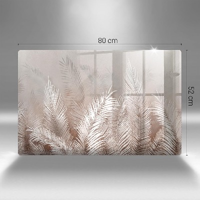 Glass candle plate decorative Boho foliage leaves