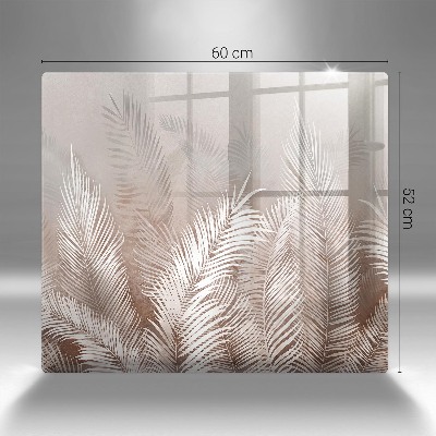 Glass candle plate decorative Boho foliage leaves
