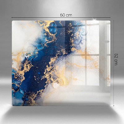 Grave candle coaster decorative Abstraction with blue