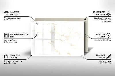 Glass candle plate decorative Elegant marble stone
