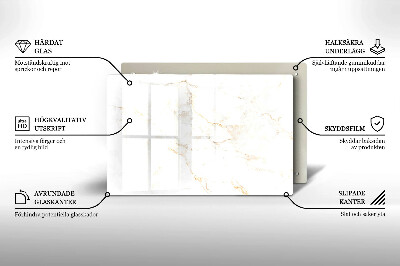 Glass candle plate decorative Elegant marble stone