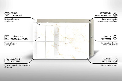 Glass candle plate decorative Elegant marble stone