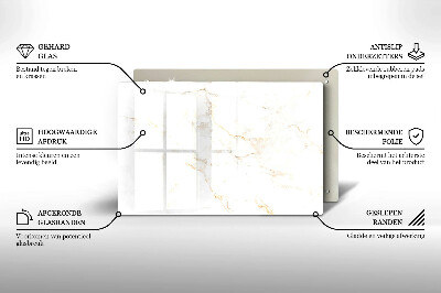 Glass candle plate decorative Elegant marble stone