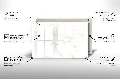 Glass candle plate decorative Elegant marble stone