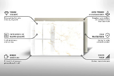 Glass candle plate decorative Elegant marble stone