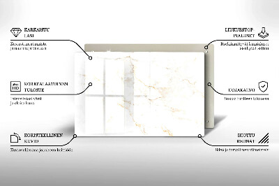 Glass candle plate decorative Elegant marble stone
