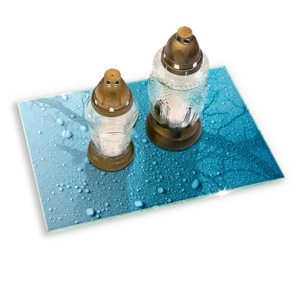 Grave candle coaster decorative Water drops