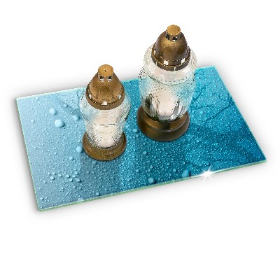 Grave candle coaster decorative Water drops