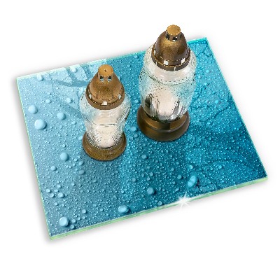 Grave candle coaster decorative Water drops
