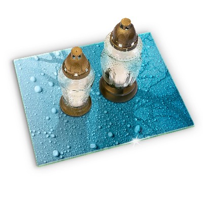Grave candle coaster decorative Water drops