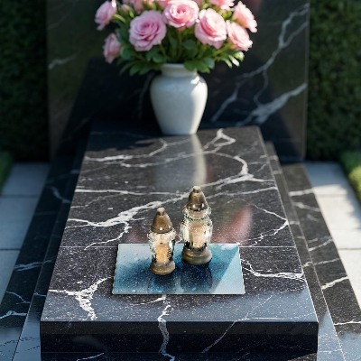 Grave candle coaster decorative Water drops