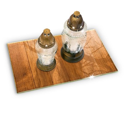 Grave candle coaster decorative Wooden boards