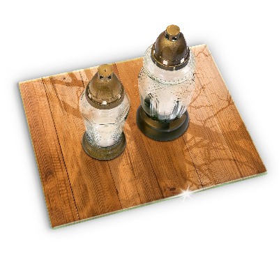 Grave candle coaster decorative Wooden boards