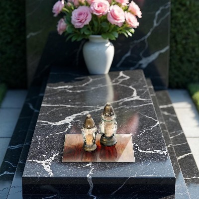 Grave candle coaster decorative Wooden boards