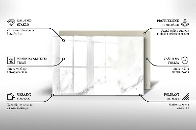 Glass candle plate decorative Modern marble