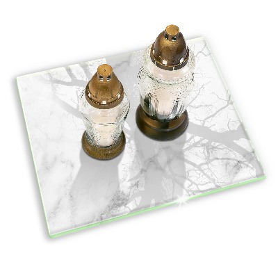 Glass candle plate decorative Modern marble