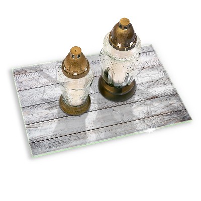 Grave candle coaster decorative Light wooden boards