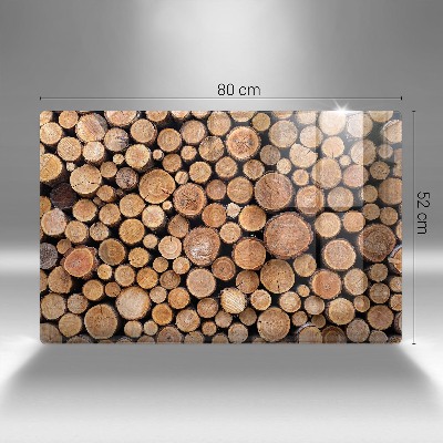 Glass candle plate decorative Tree trunks