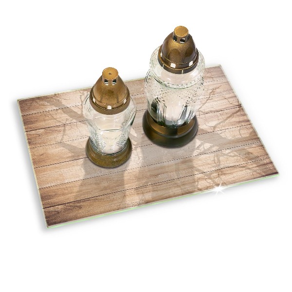 Grave candle coaster decorative Wooden boards