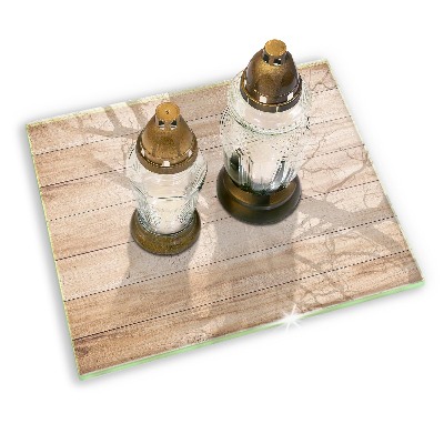 Grave candle coaster decorative Wooden boards