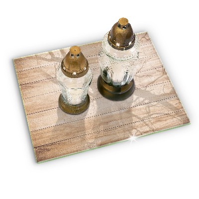 Grave candle coaster decorative Wooden boards