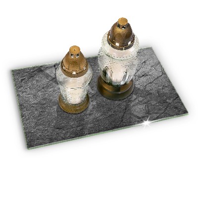 Glass candle plate decorative Stone texture