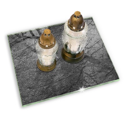 Glass candle plate decorative Stone texture