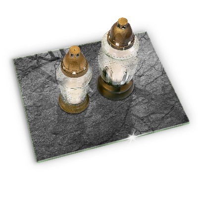 Glass candle plate decorative Stone texture