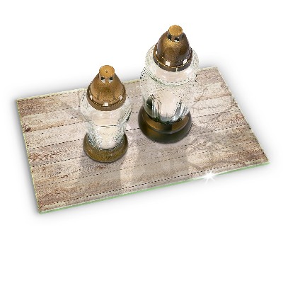 Grave candle coaster decorative Wooden boards