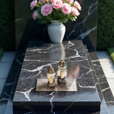 Grave candle coaster decorative Wooden boards