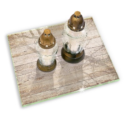 Grave candle coaster decorative Wooden boards