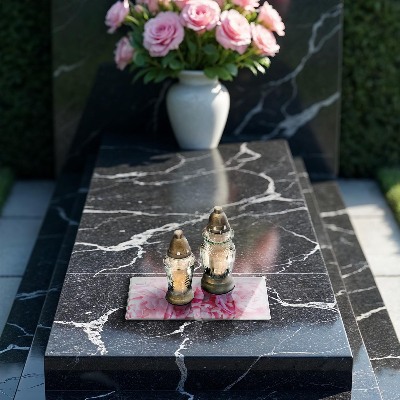 Glass candle plate decorative Delicate peonies
