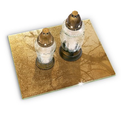 Grave candle coaster decorative Gold texture background