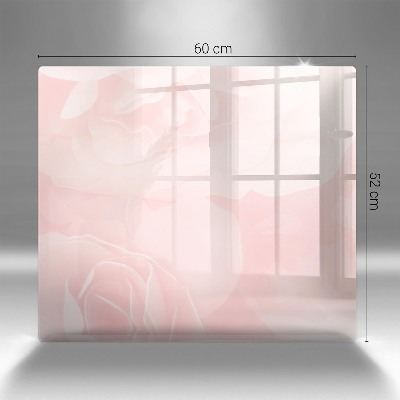Grave candle coaster decorative Pastel roses background