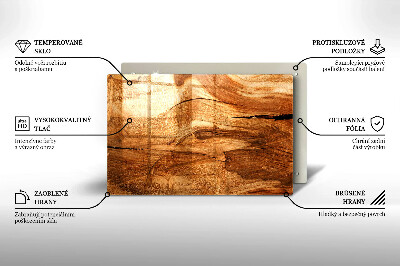 Glass candle plate decorative Wooden plank texture