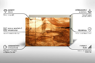 Glass candle plate decorative Wooden plank texture