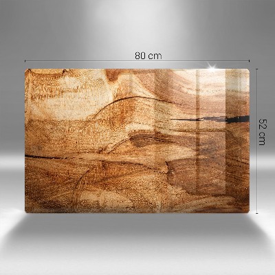 Glass candle plate decorative Wooden plank texture