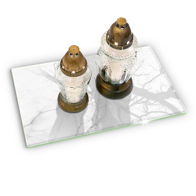 Glass candle plate decorative Marble stone background