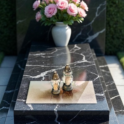 Grave candle coaster decorative Sand