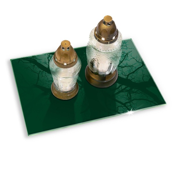 Grave candle coaster decorative Green colour