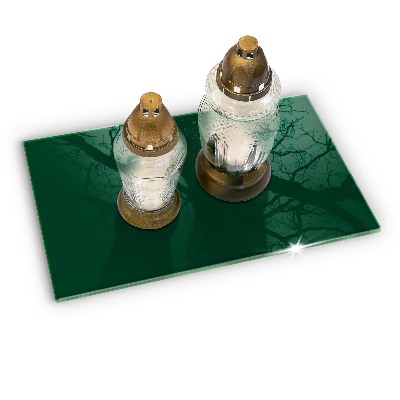 Grave candle coaster decorative Green colour
