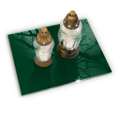 Grave candle coaster decorative Green colour