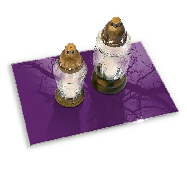 Grave candle coaster decorative Purple colour