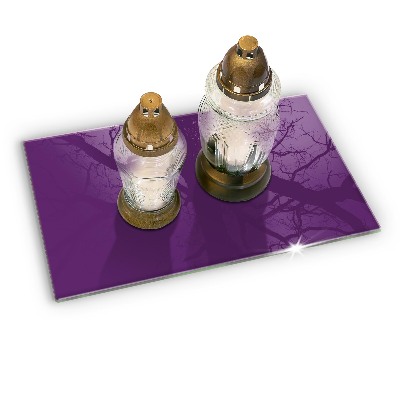 Grave candle coaster decorative Purple colour