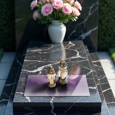 Grave candle coaster decorative Purple colour