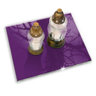 Grave candle coaster decorative Purple colour