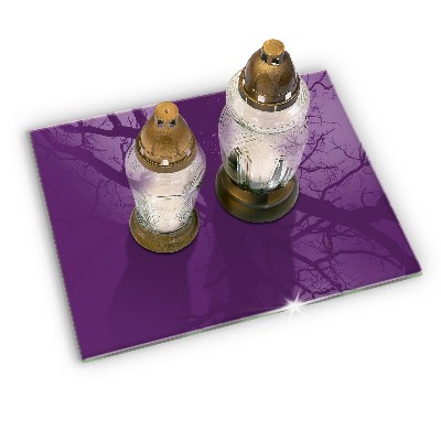 Grave candle coaster decorative Purple colour