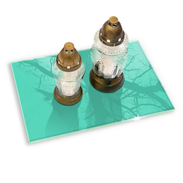 Glass candle plate decorative Green colour