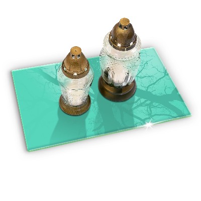 Glass candle plate decorative Green colour